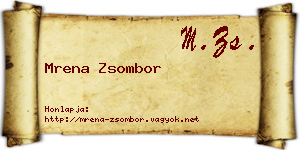 Mrena Zsombor névjegykártya